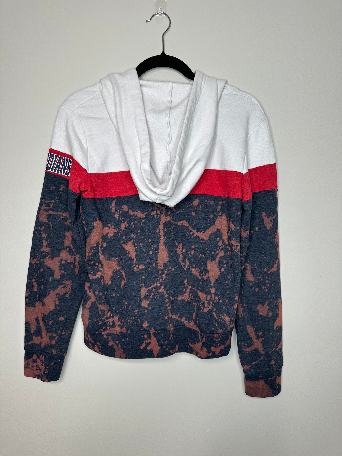 Medium CLE Baseball Zip-Up, Upcycled & Bleached