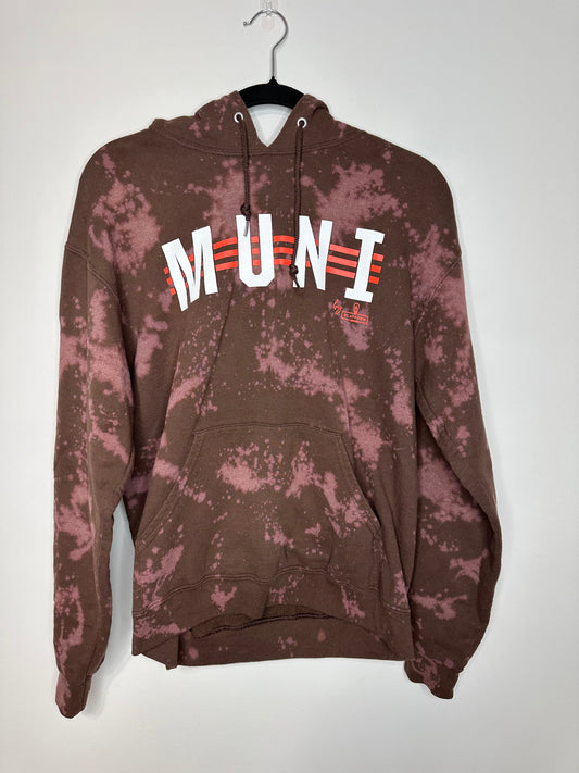 Medium Muni Lot Hoodie, Upcycled & Bleached