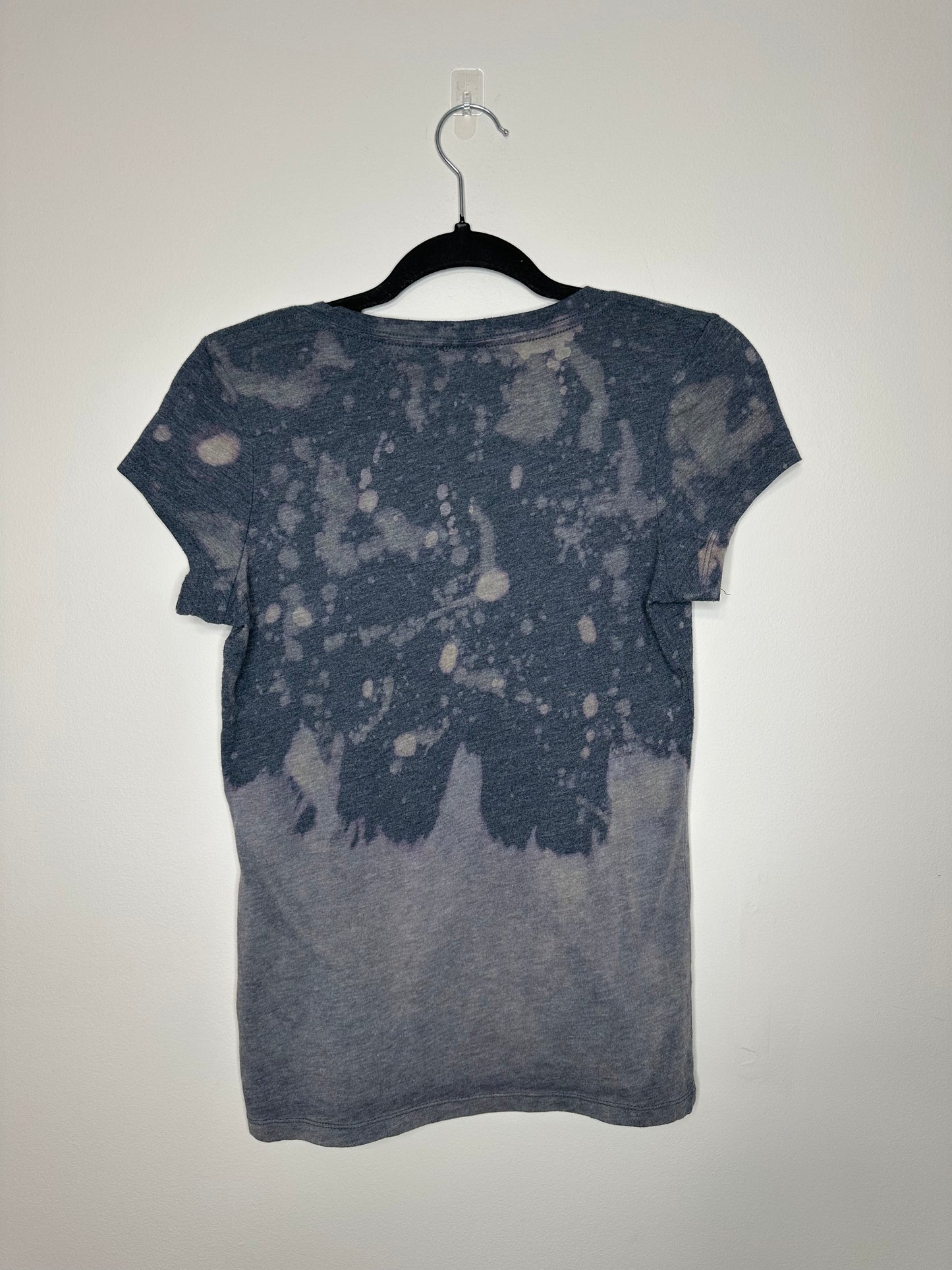 Small CLE Baseball, Upcycled, Bleached T-Shirt