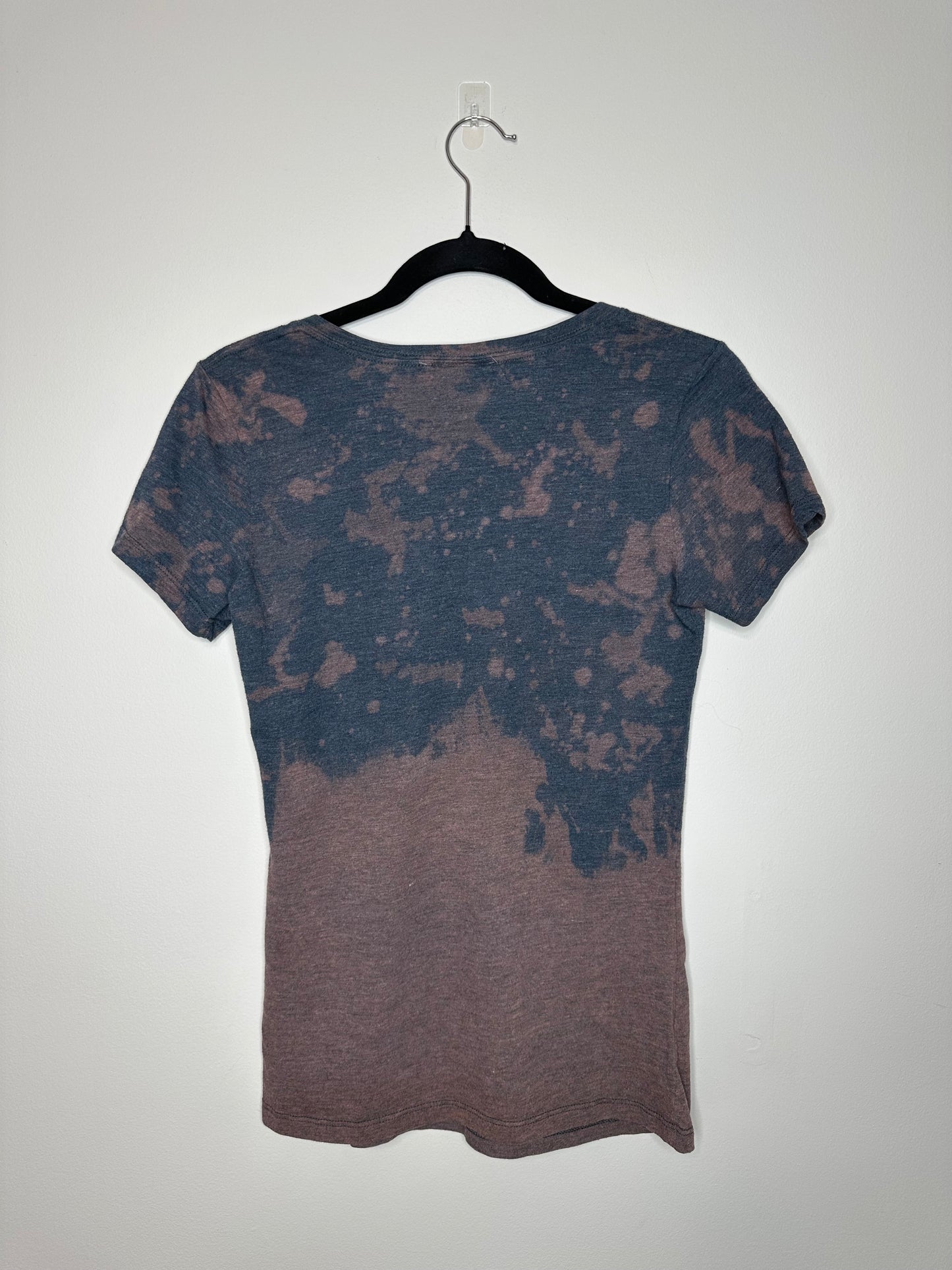 Small CLE Basketball, Upcycled, Bleached T-Shirt