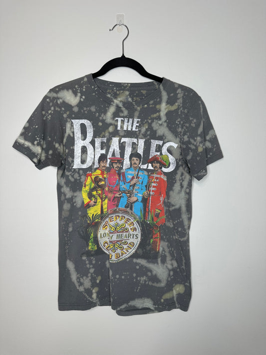 Small Beatles, Upcycled, Bleached T-Shirt