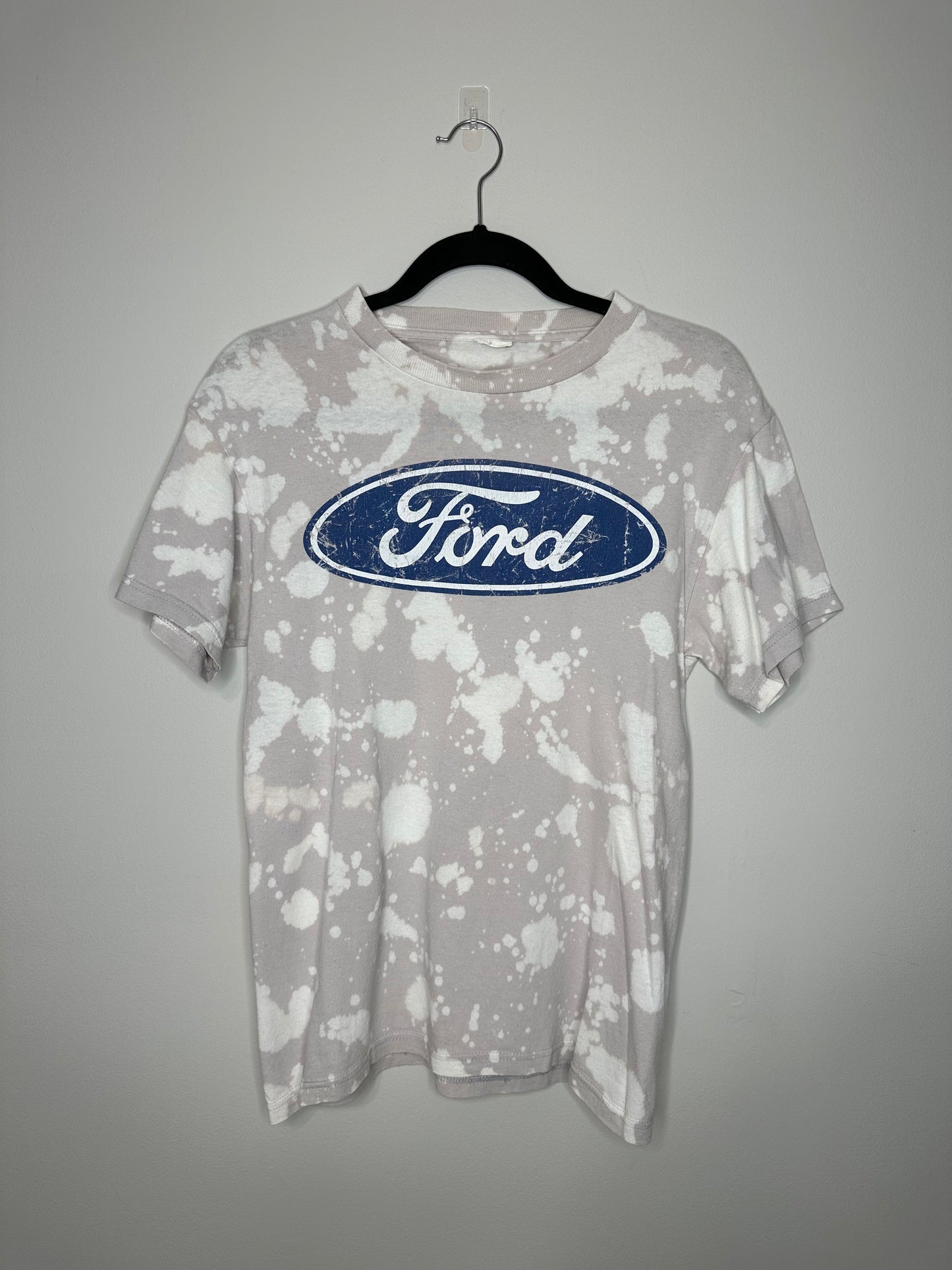 Small Ford, Upcycled, Bleached T-Shirt