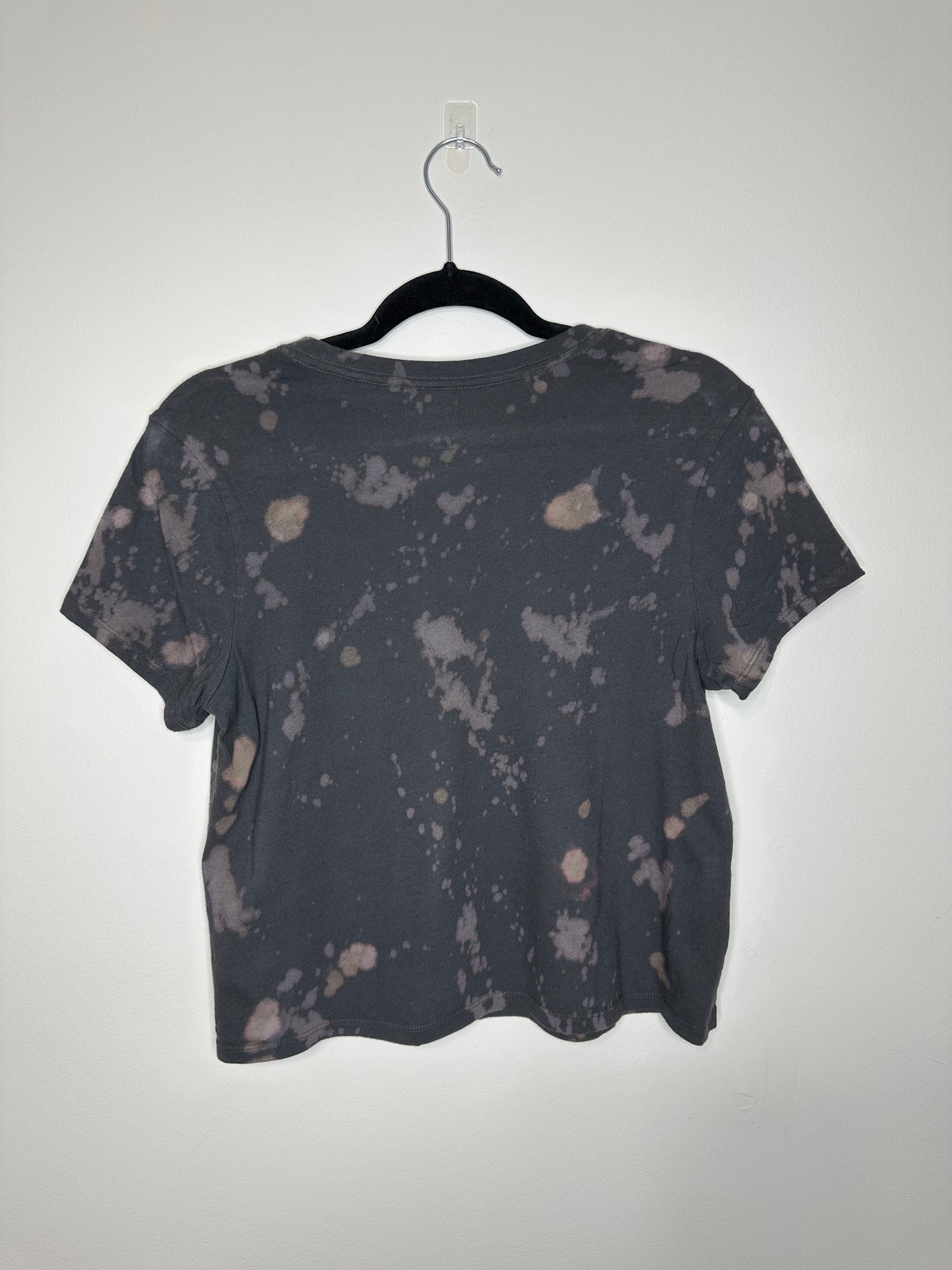 Small Leopard Lucky, Upcycled, Bleached T-Shirt