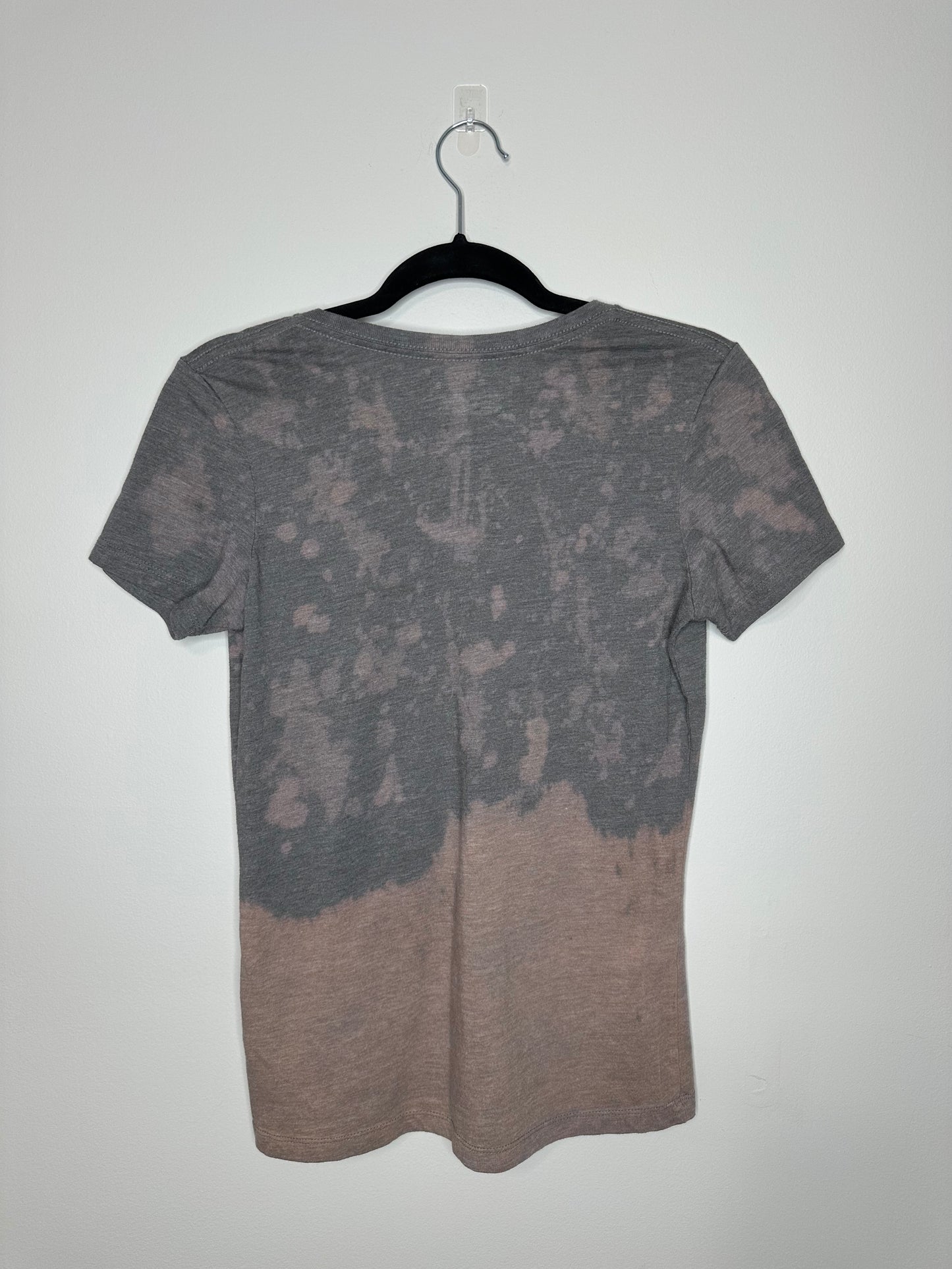 Medium CLE Football, Upcycled, Bleached T-Shirt