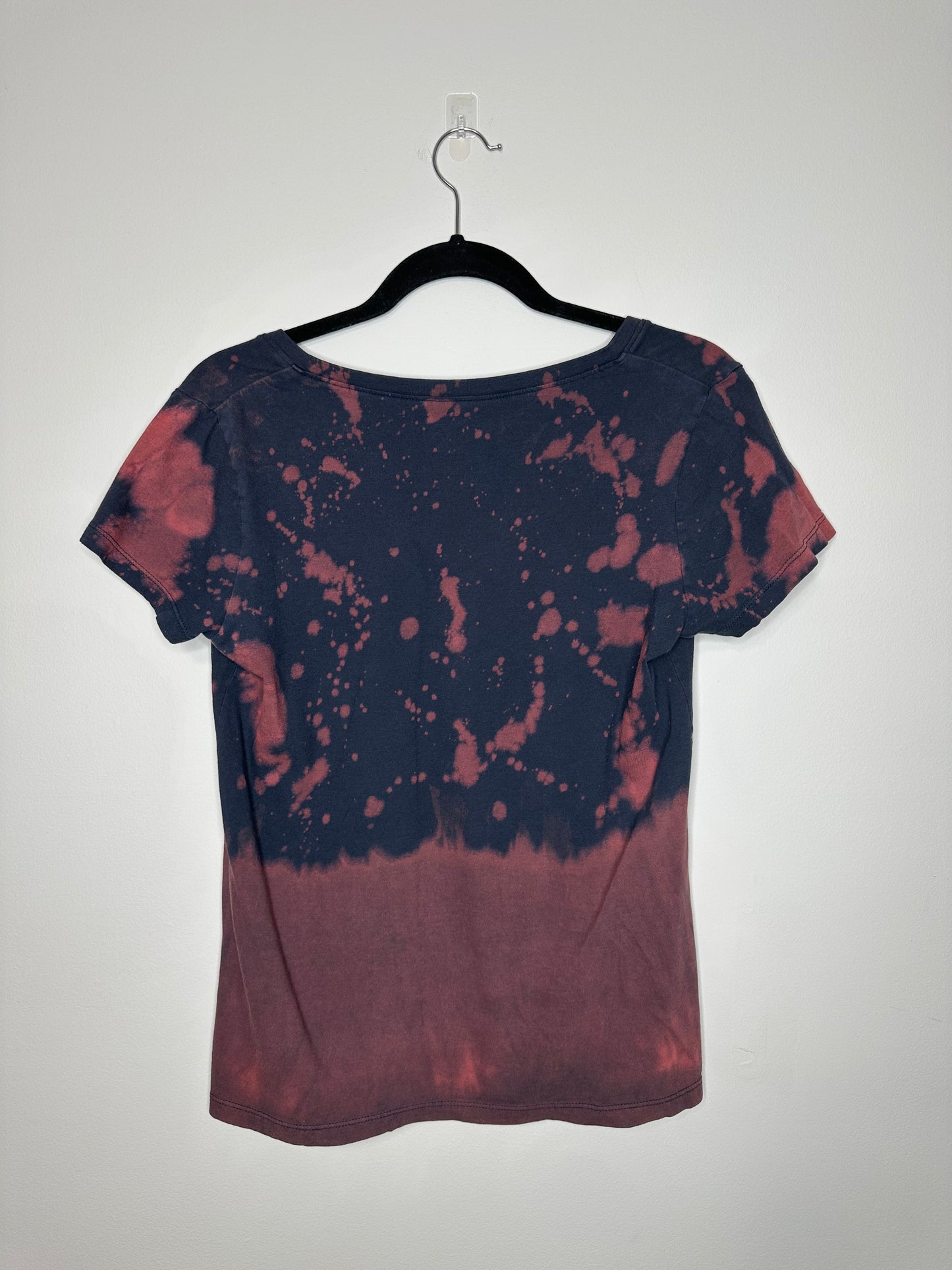 Large CLE Baseball, Upcycled, Bleached T-Shirt