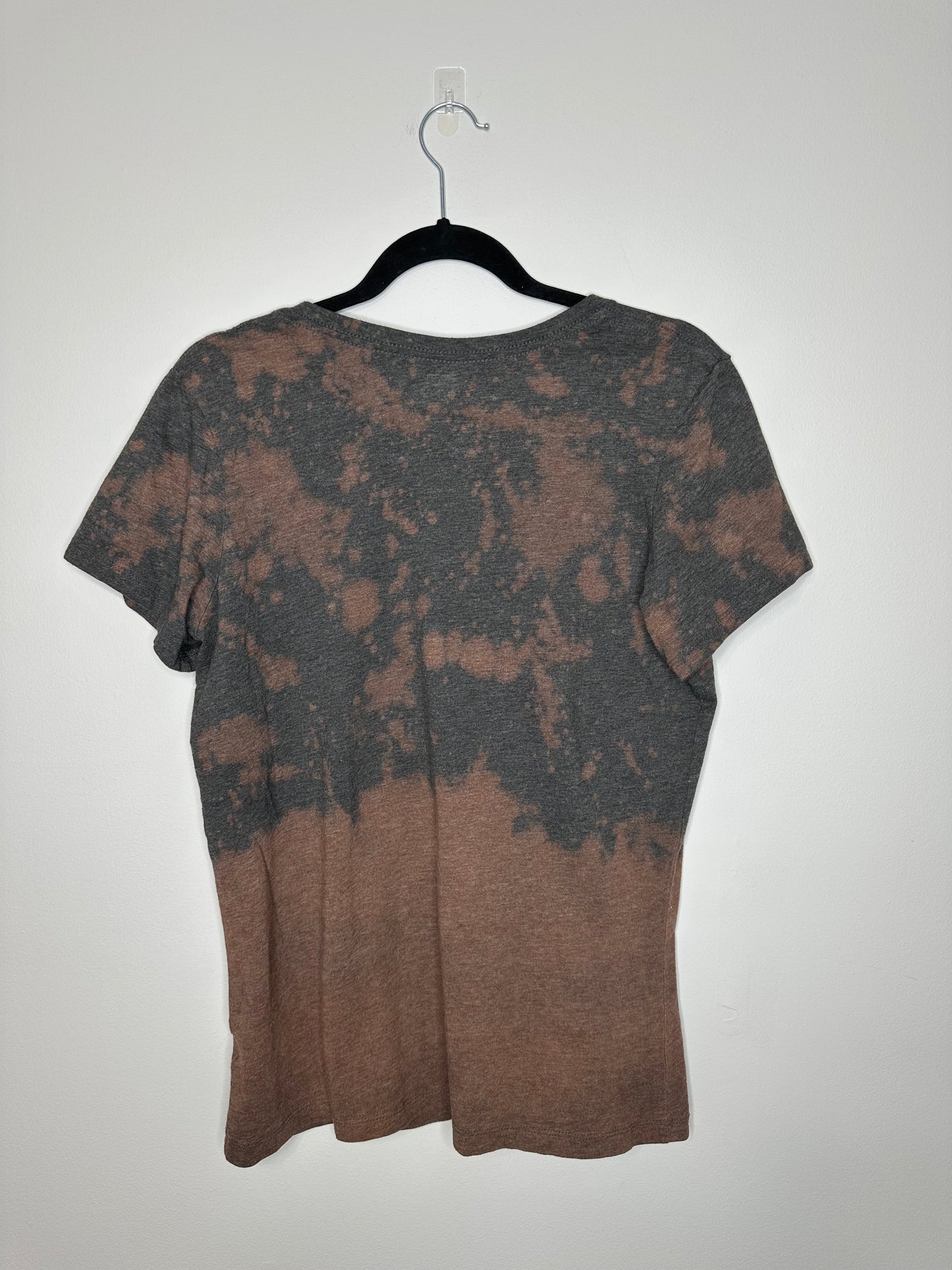 X-Large CLE Baseball, Upcycled, Bleached T-shirt