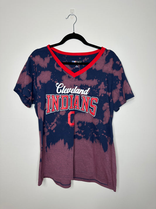 2XL+ CLE Baseball, Upcycled, Bleached T-Shirt