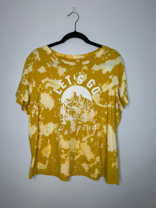 1X Camping, Upcycled, Bleached T-Shirt