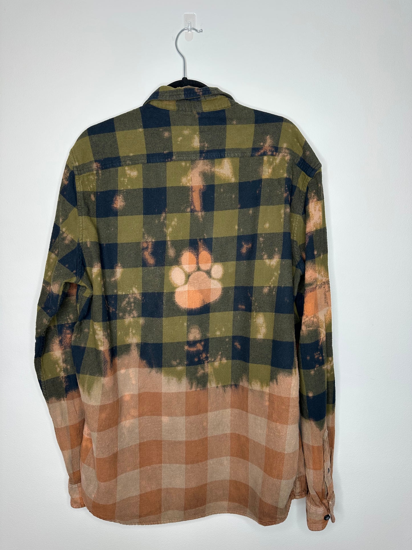 Large Rescue Paw Collection, Upcycled, Bleached Flannel