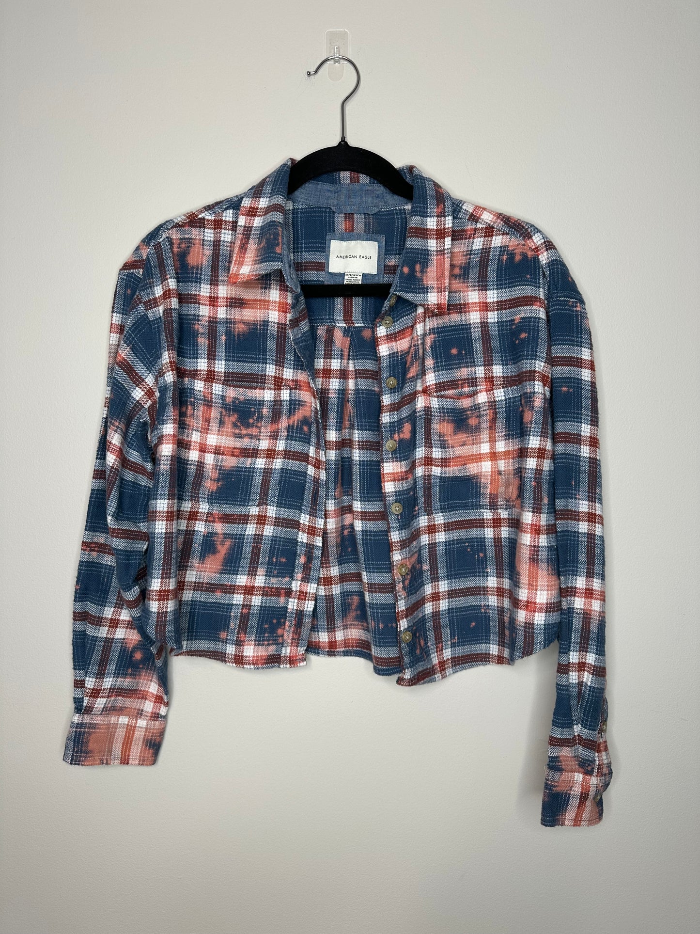 Small, Upcycled, Bleached Flannel