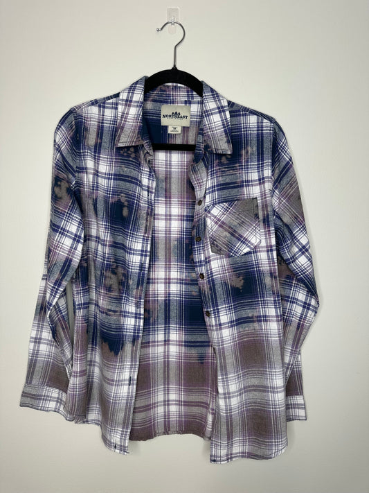 Small, Upcycled, Bleached Flannel