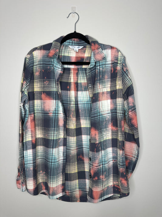 Small, Upcycled, Bleached Flannel