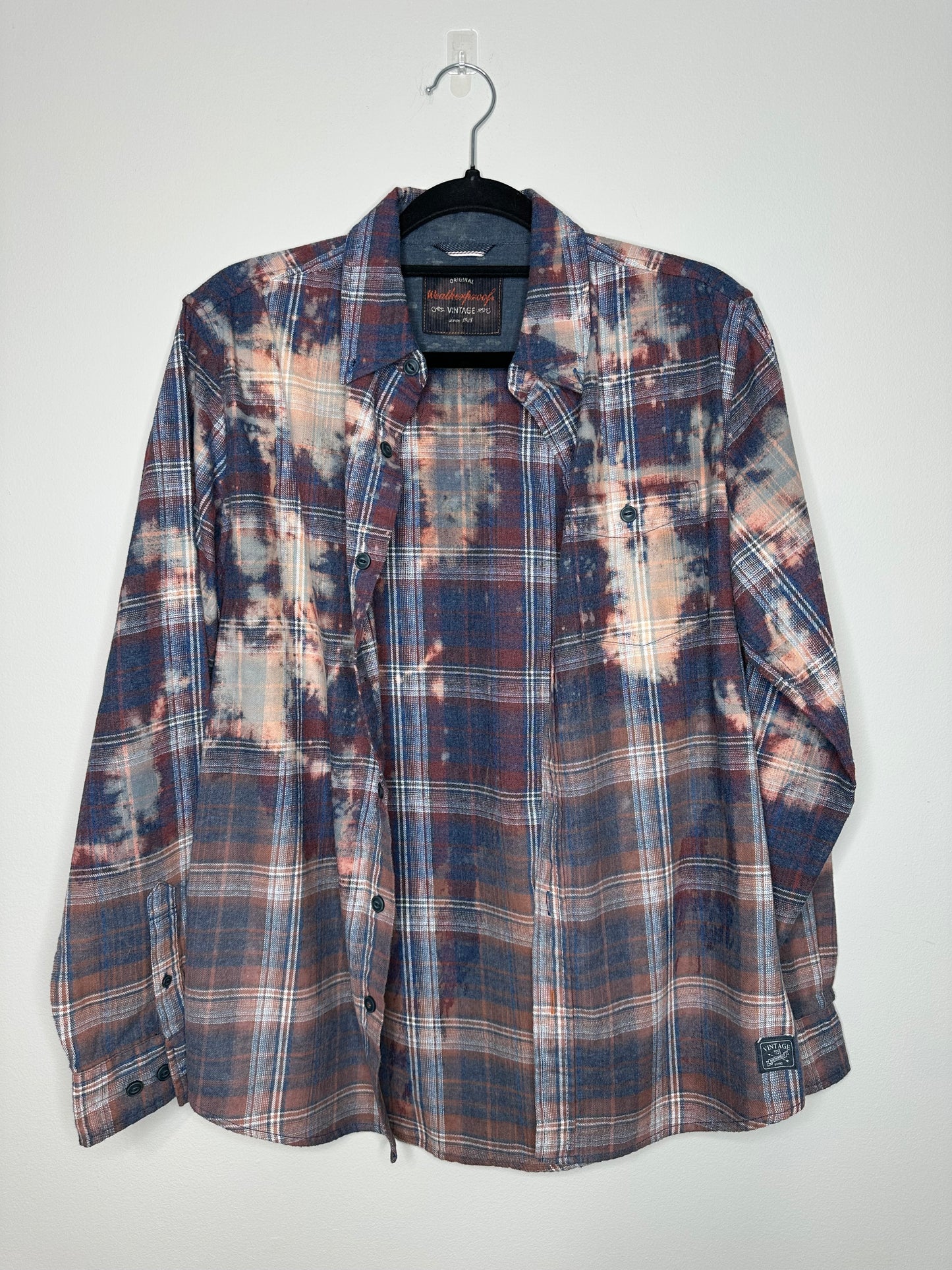 Small, Upcycled, Bleached Flannel