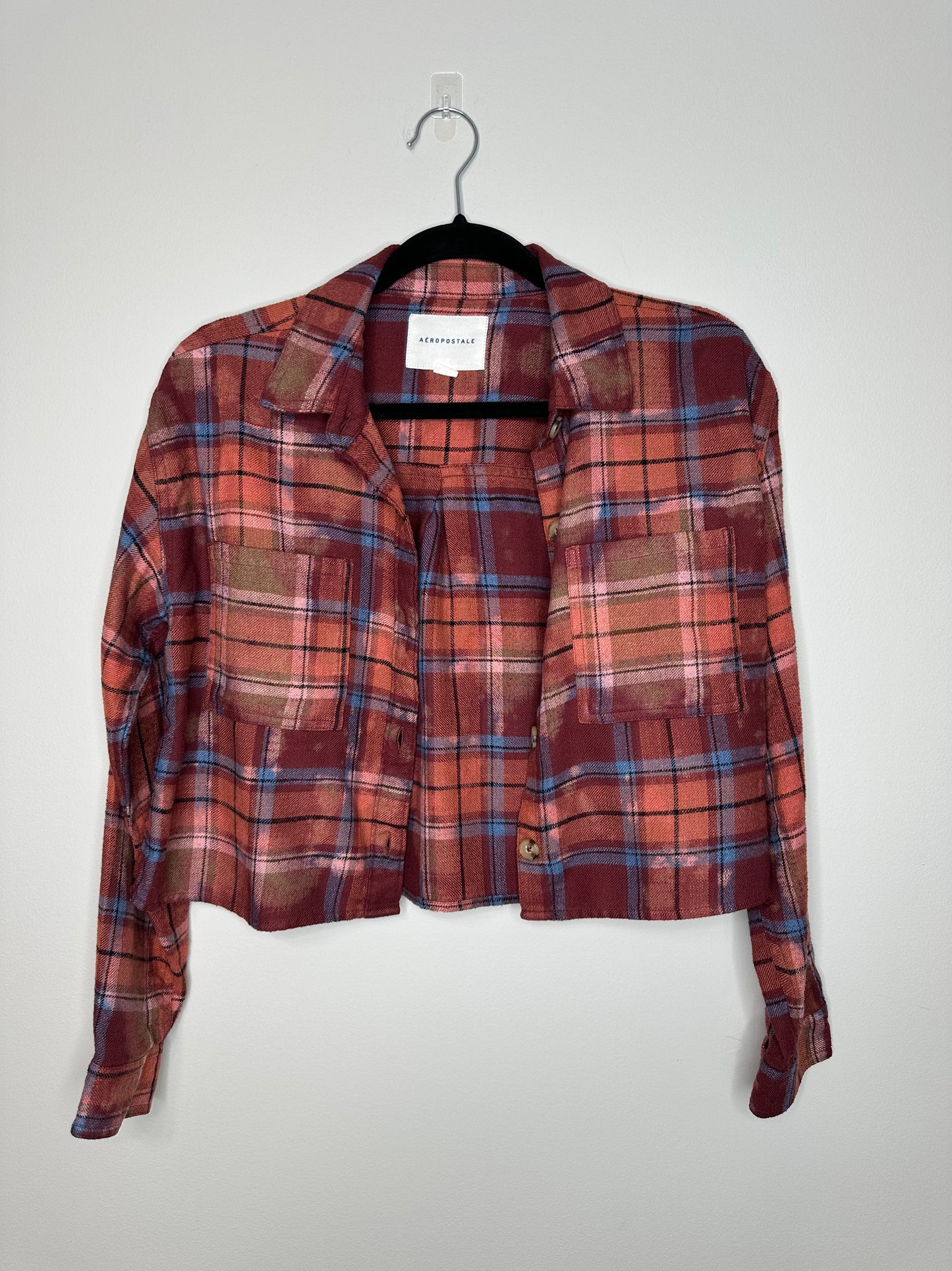 Medium, Upcycled, Bleached Flannel