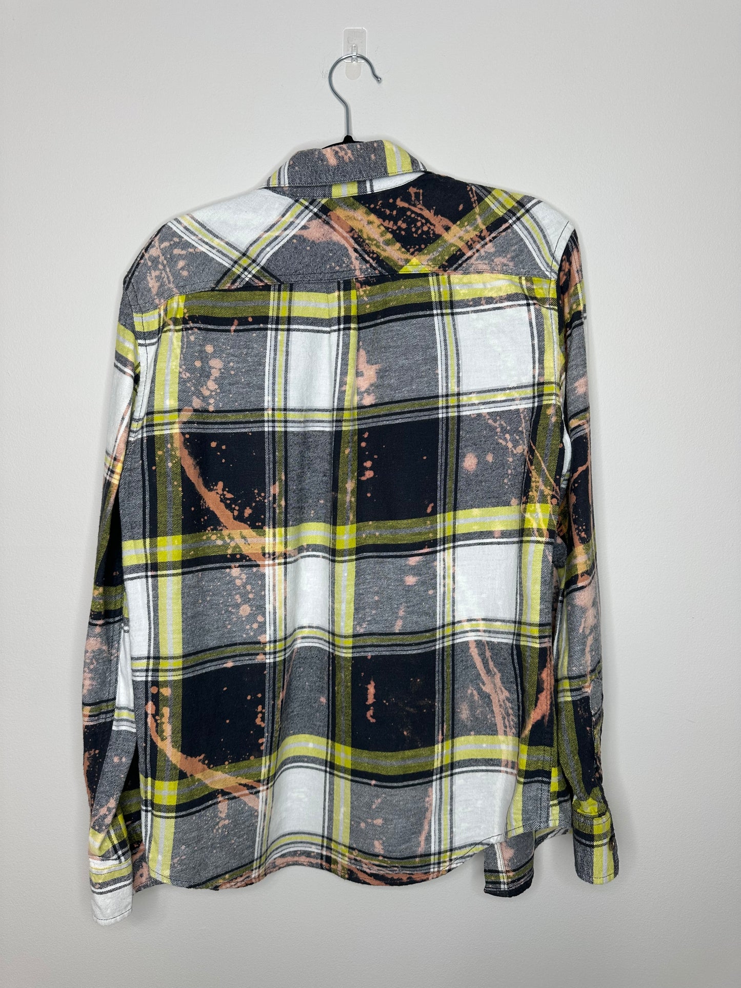 Medium, Upcycled, Bleached Flannel