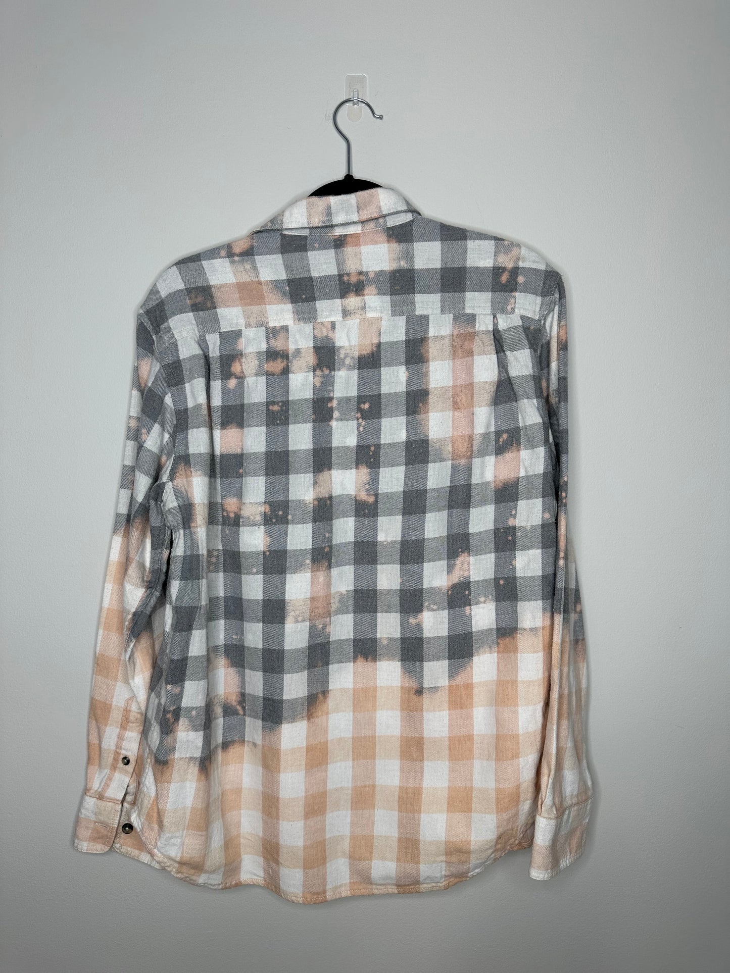 Medium, Upcycled, Bleached Flannel