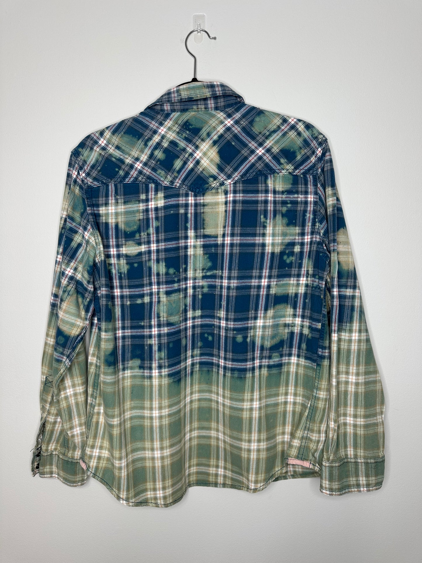 Medium, Upcycled, Bleached Flannel