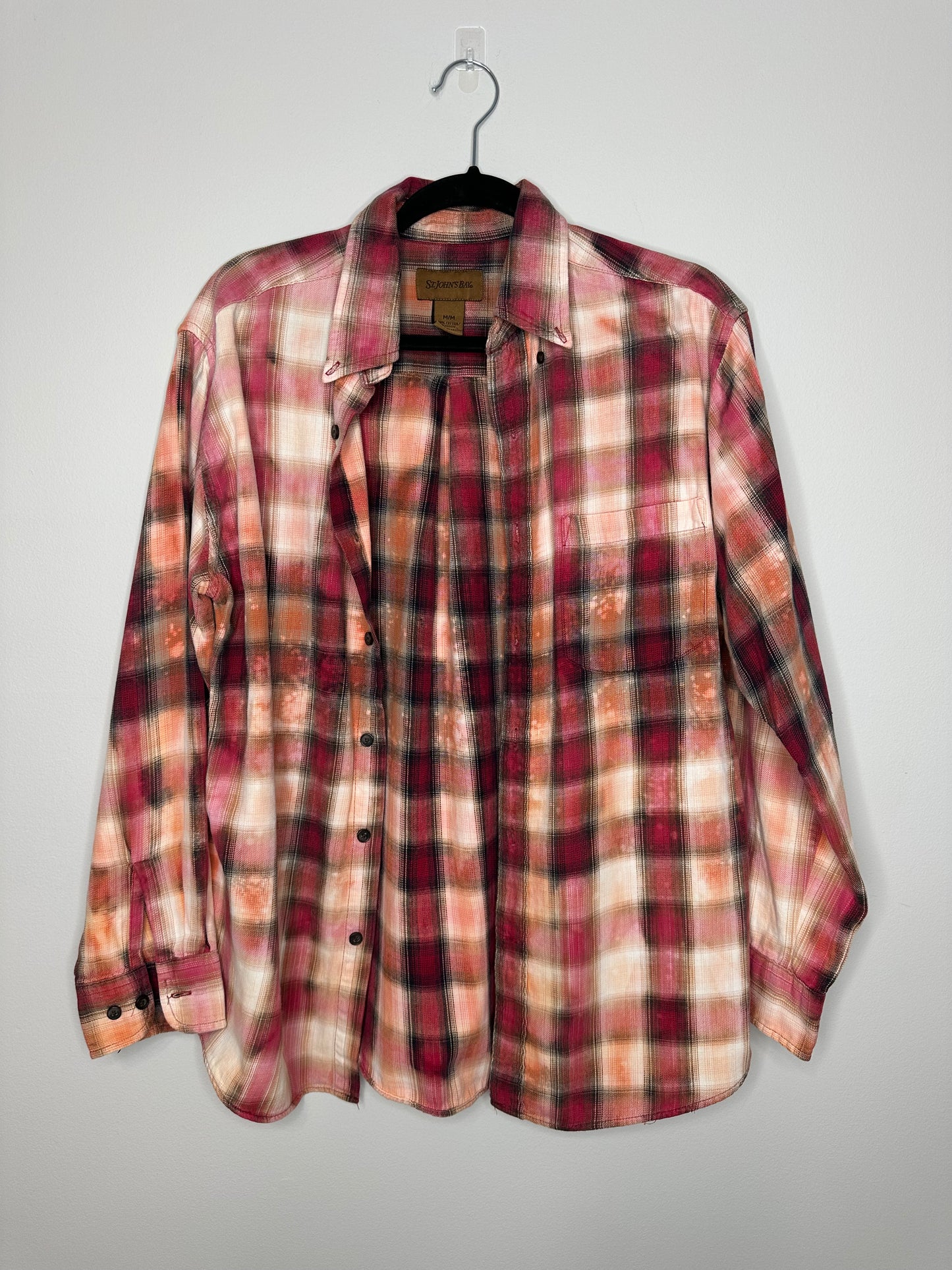 Medium, Upcycled, Bleached Flannel