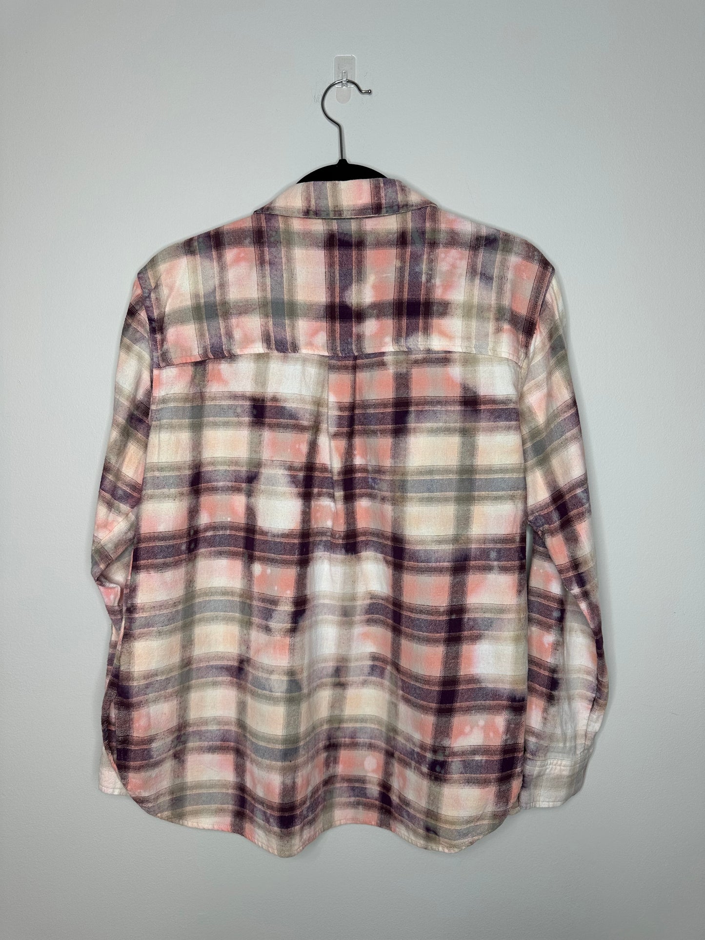 Medium, Upcycled, Bleached Flannel