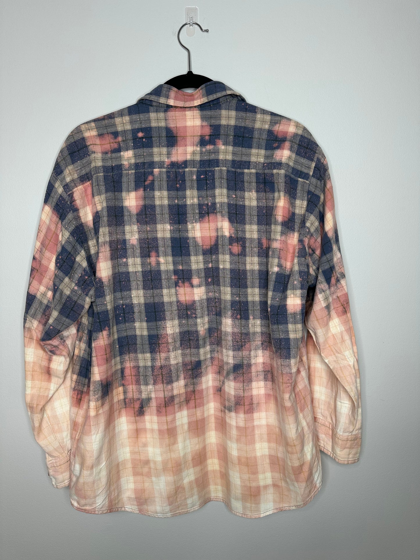 Large, Upcycled, Bleached Flannel