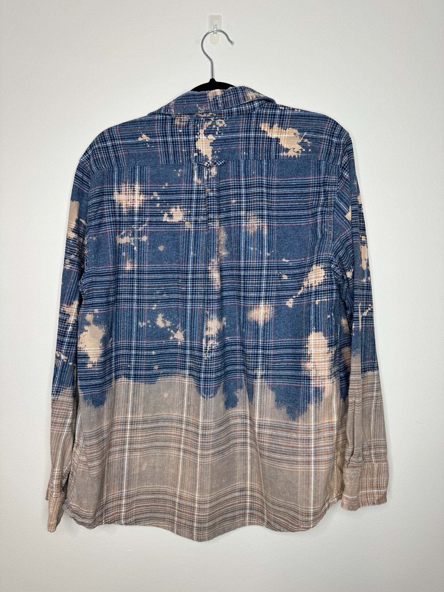 Large, Upcycled, Bleached Flannel