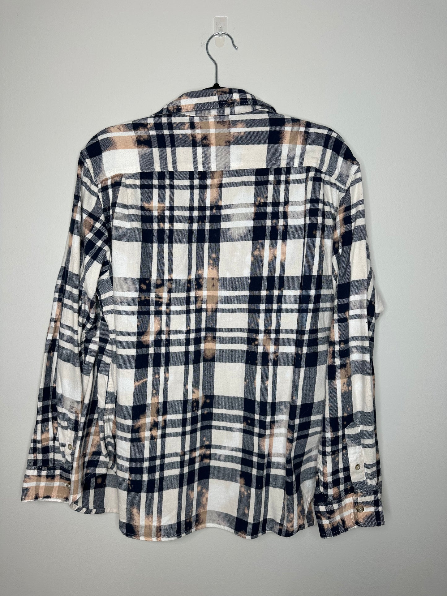 Large, Upcycled, Bleached Flannel