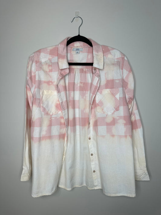 Large, Upcycled, Bleached Flannel