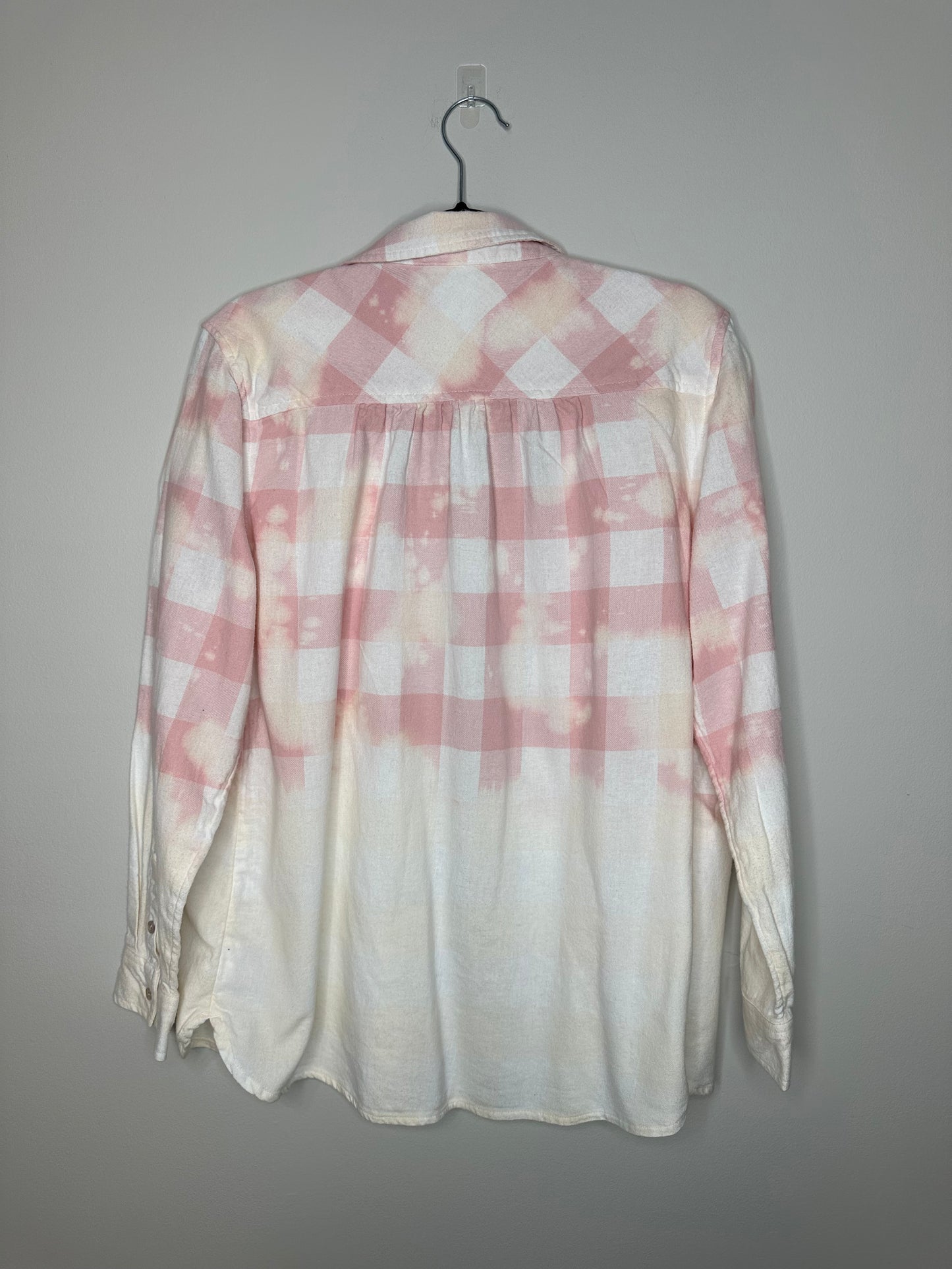 Large, Upcycled, Bleached Flannel