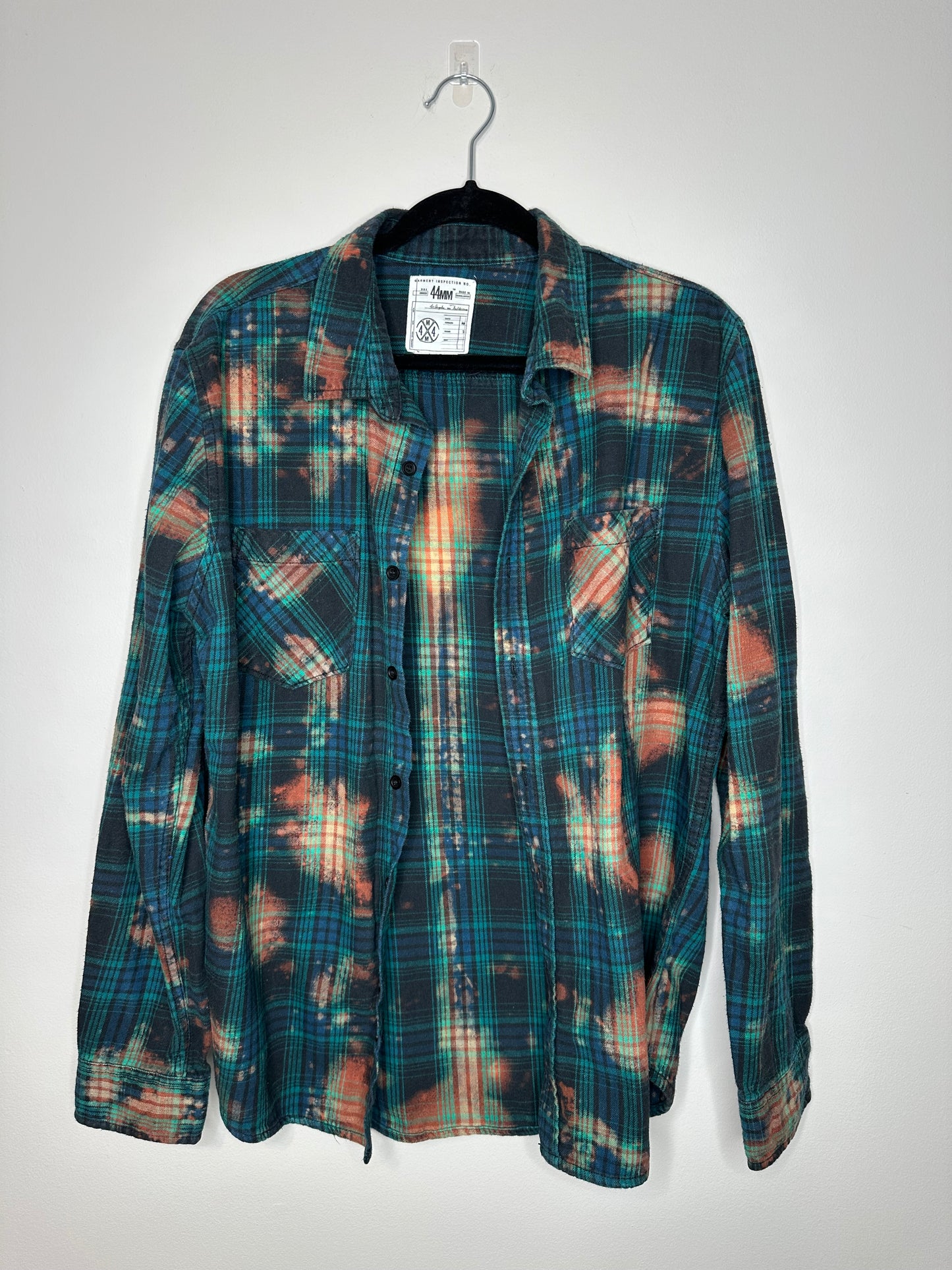 Large, Upcycled, Bleached Flannel