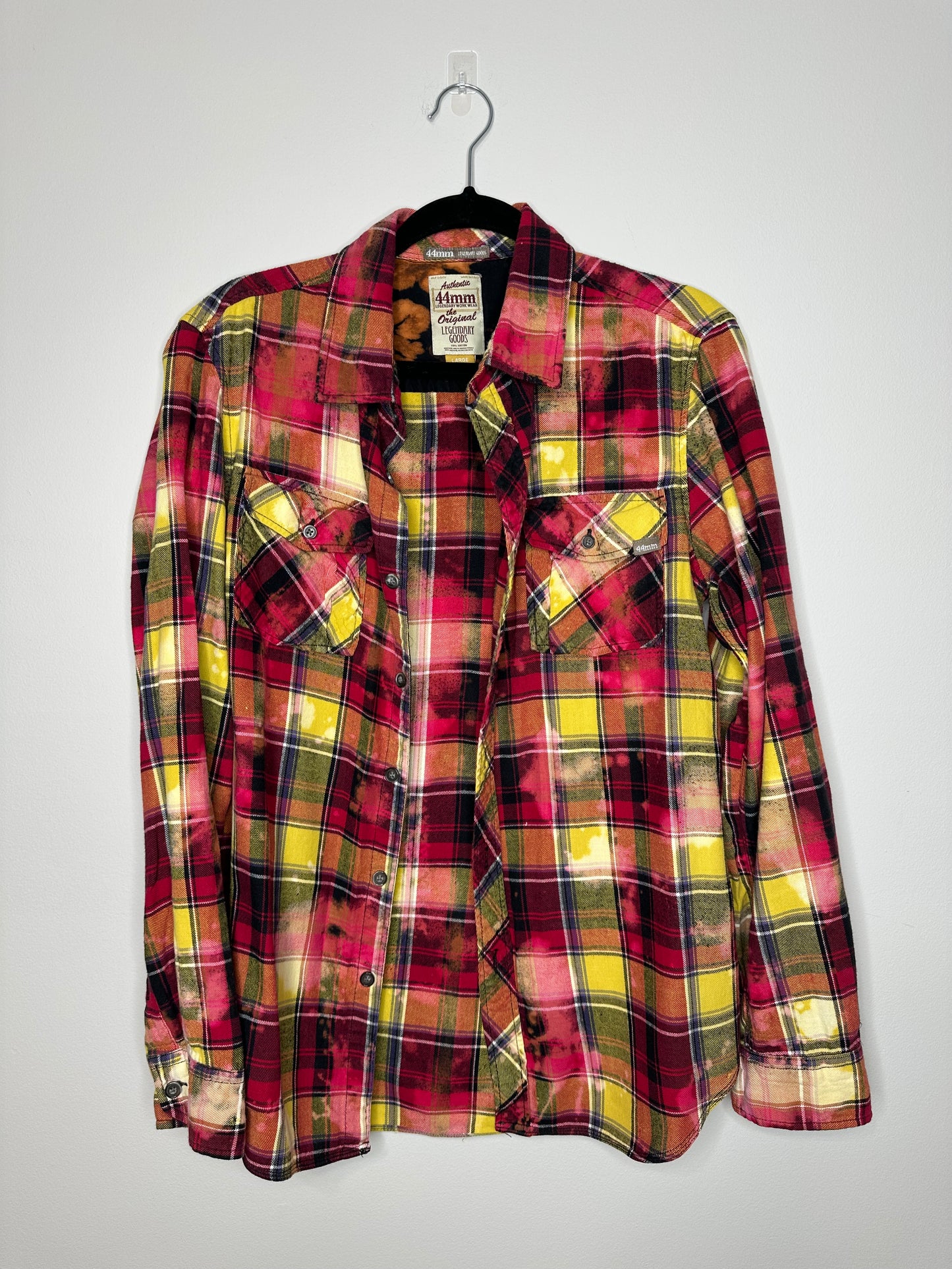 Large, Upcycled, Bleached Flannel