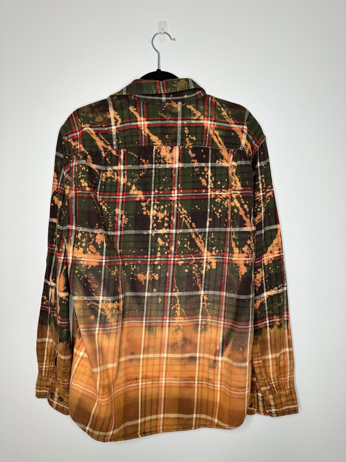 Large, Upcycled, Bleached Flannel