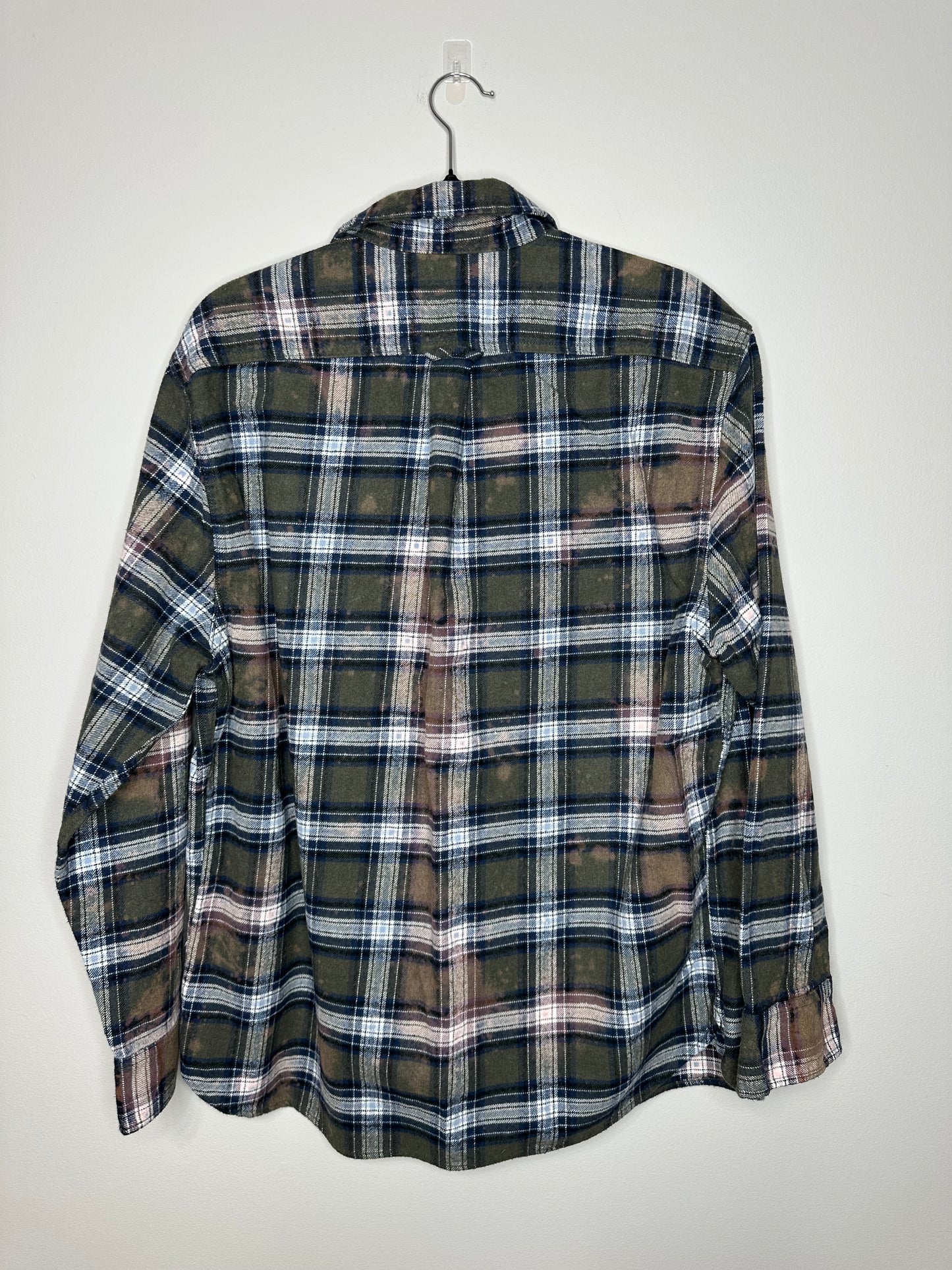 Large, Upcycled, Bleached Flannel