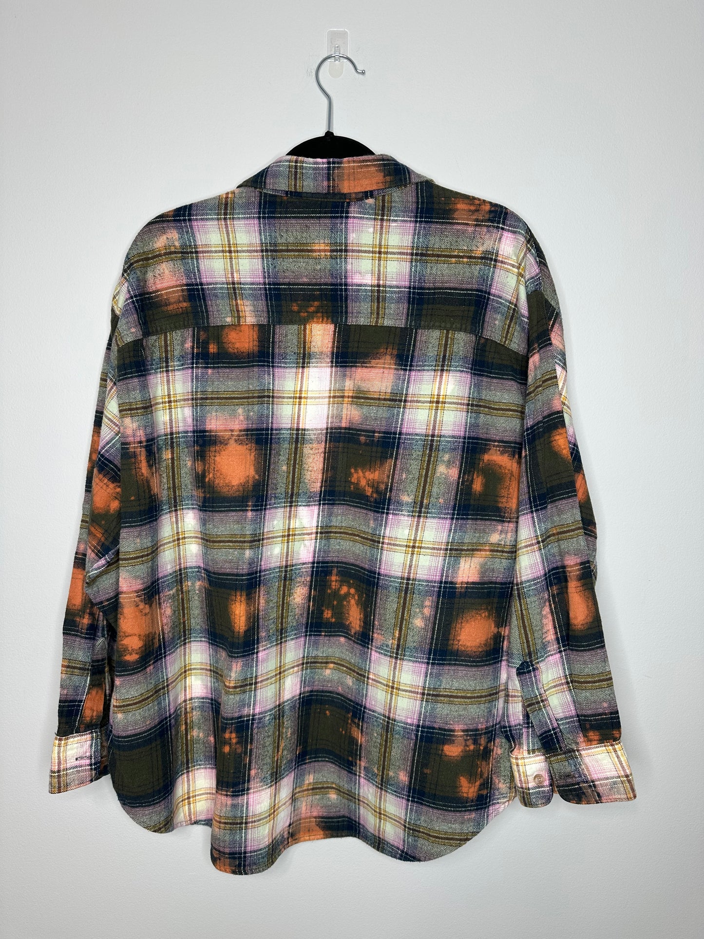 X-Large, Upcycled, Bleached Flannel