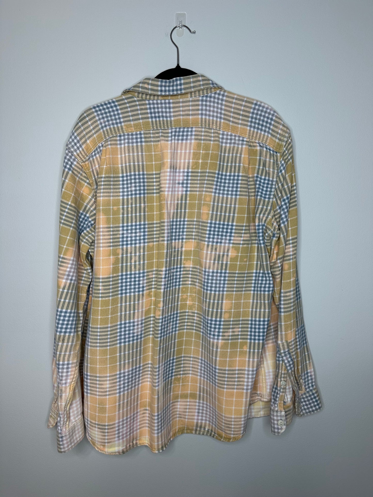 X-Large, Upcycled, Bleached Flannel