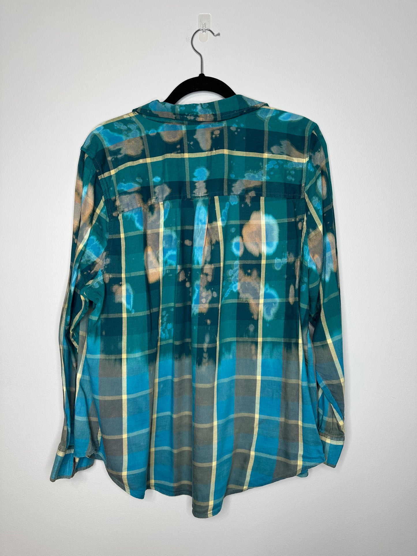 X-Large, Upcycled, Bleached Flannel