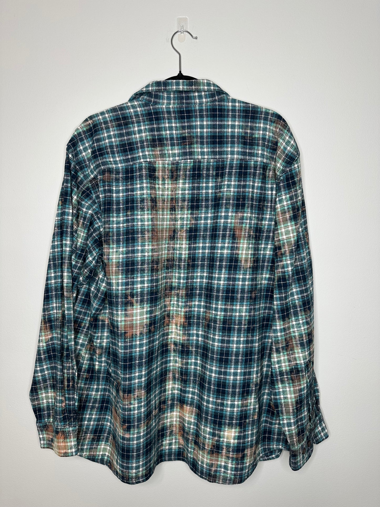 X-Large, Upcycled, Bleached Flannel