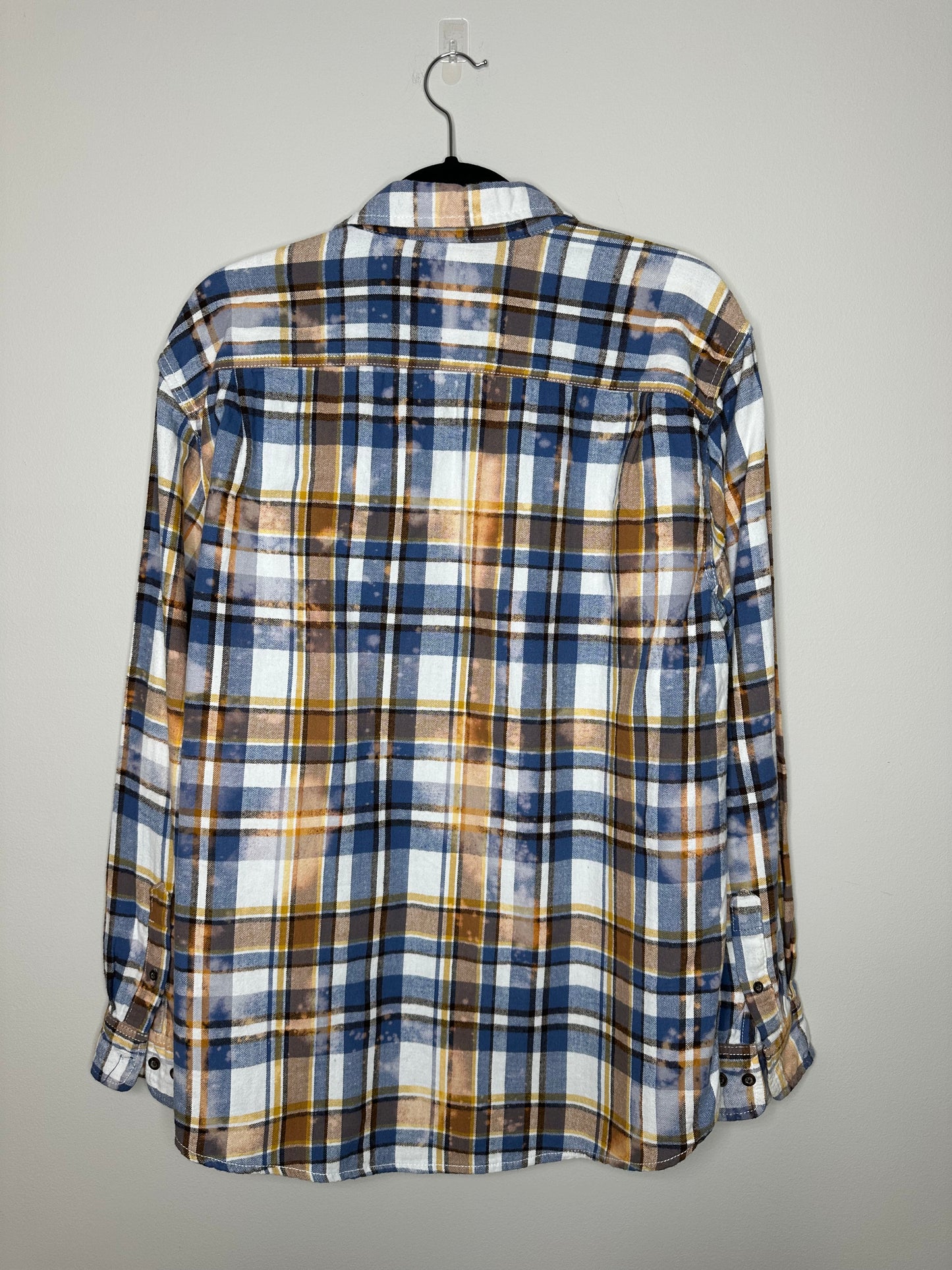 X-Large, Upcycled, Bleached Flannel