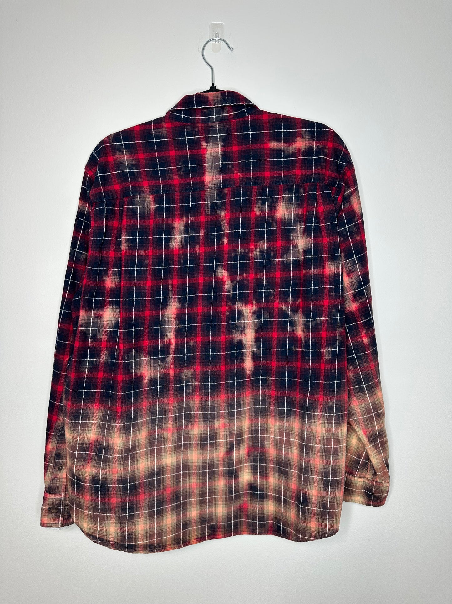 X-Large, Upcycled, Bleached Flannel