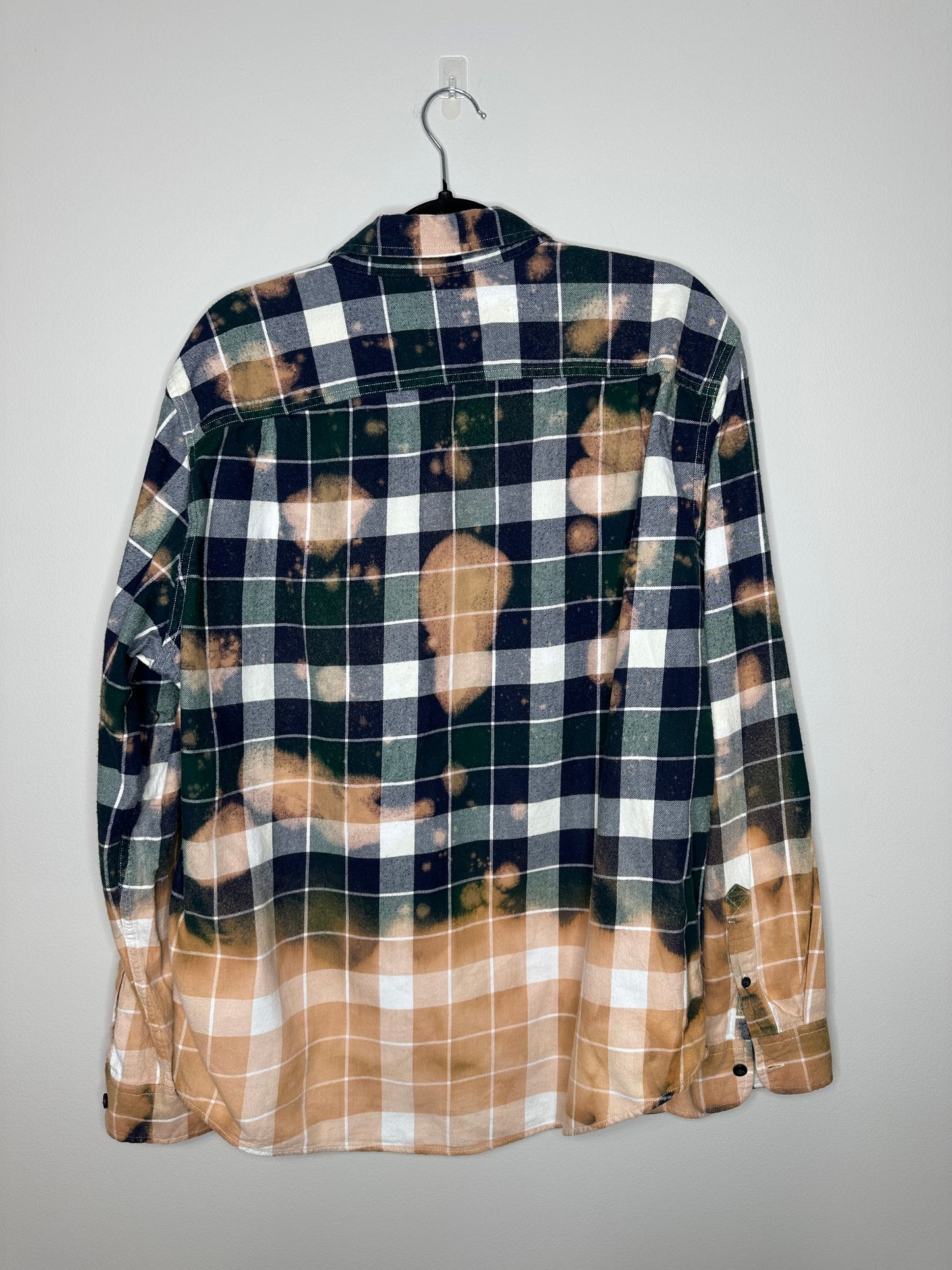 X-Large, Upcycled, Bleached Flannel