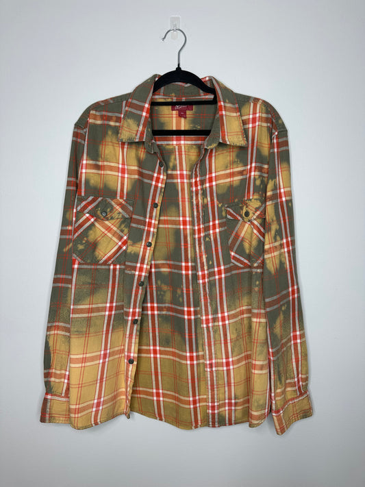 2XL+, Upcycled, Bleached Flannel