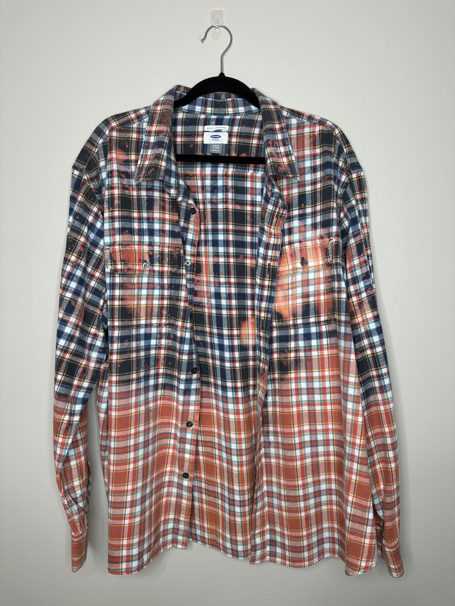 2XL+, Upcycled, Bleached Flannel