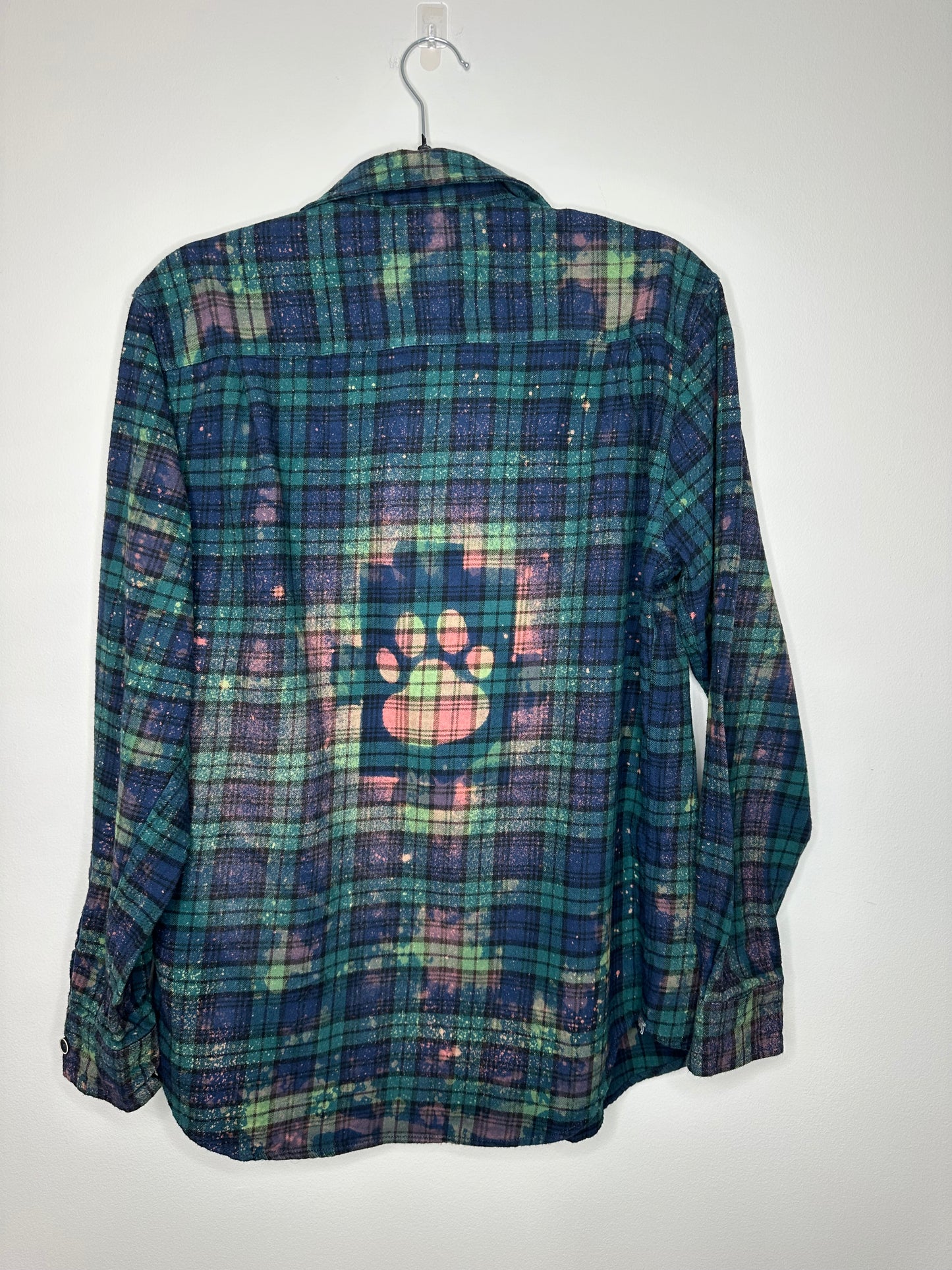 Medium Rescue Paw Collection, Upcycled & Bleached Flannel